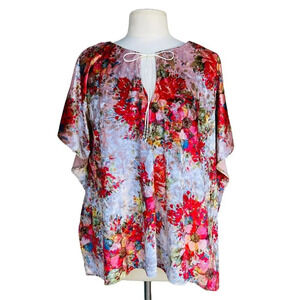 SILVERADO Western Poncho Blouse Women’s Size XS Moonbeam V-neck Velour